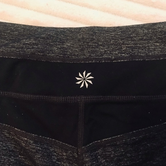 Athleta Luma Charuranga Capri Tight Leggings Black Gray Size Small style# 489413 - Picture 5 of 9